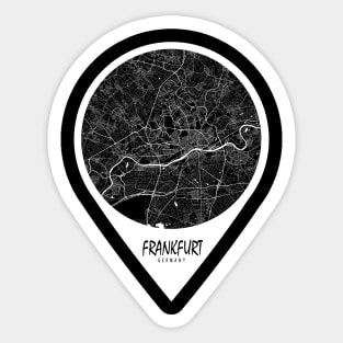 Frankfurt, Germany City Map - Travel Pin Sticker